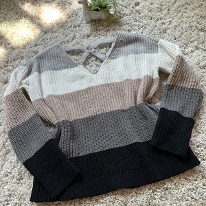 Super cute Love by Design Boho striped pastel colorblock lazy preppy swe…